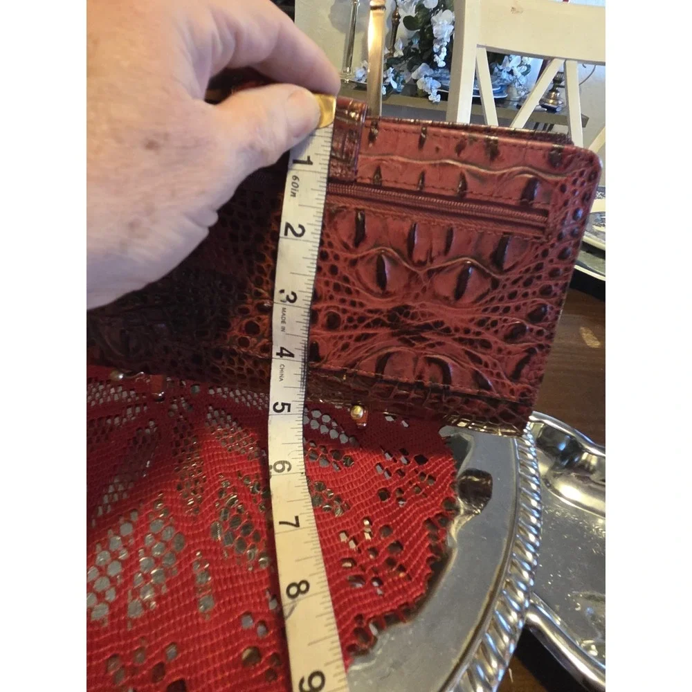 Kate Landry Faux Crocodile Burgandy Wallet